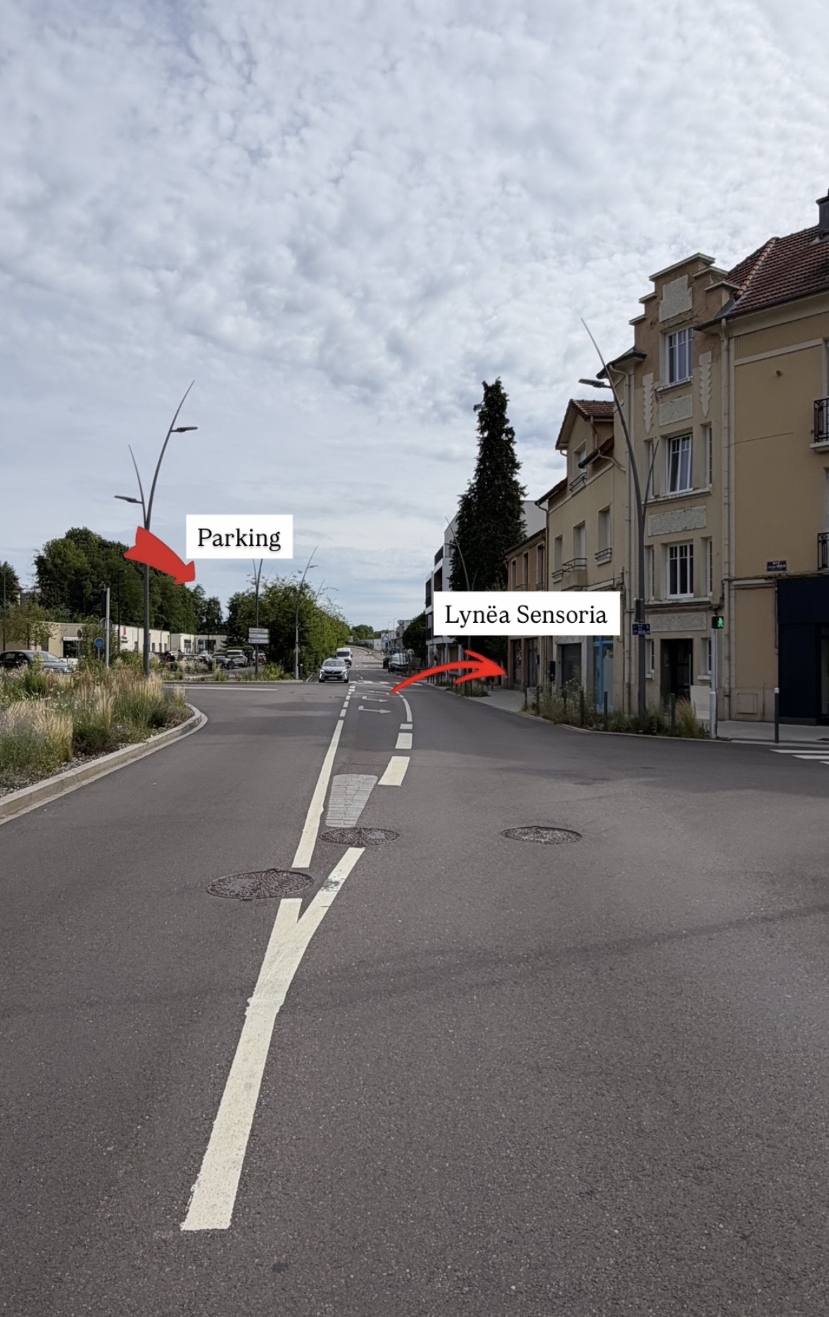 Itinéraire pour se rendre à Lynëa Sensoria, parking à proximité